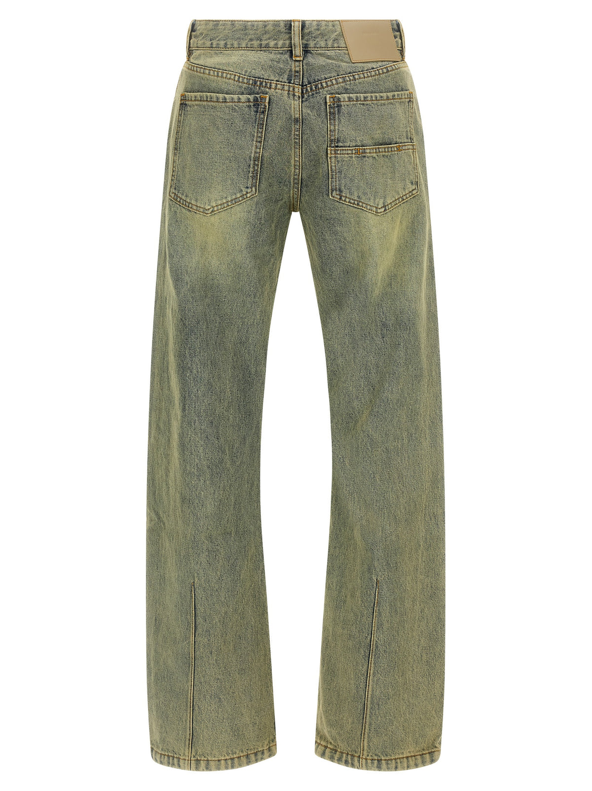 Jeans droit bicolore en coton Entire Studios