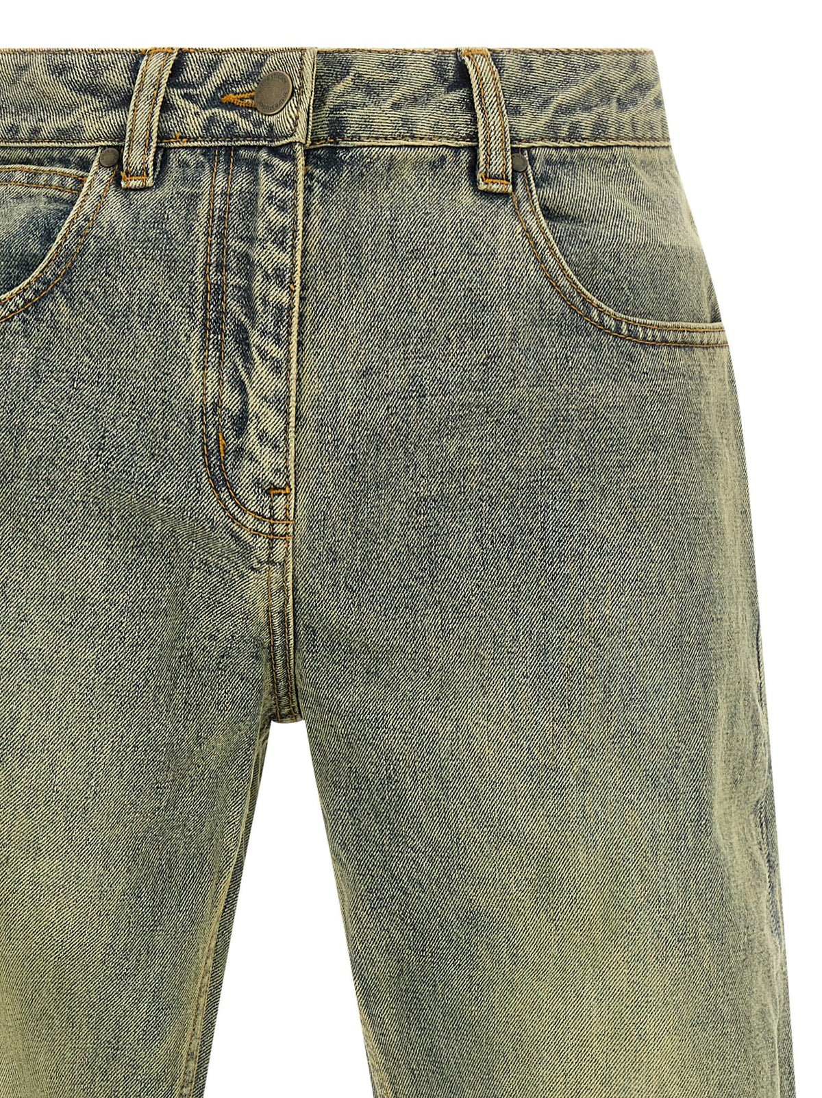 Jeans droit bicolore en coton Entire Studios