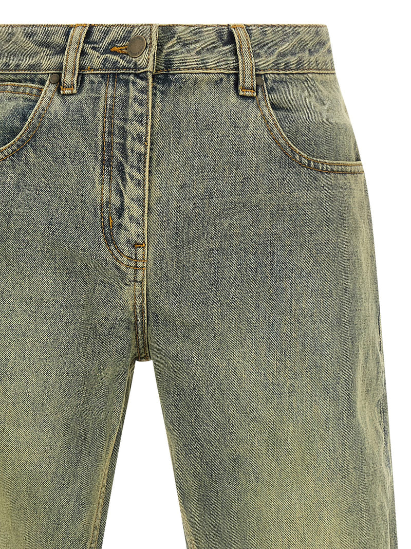 Jeans droit bicolore en coton Entire Studios