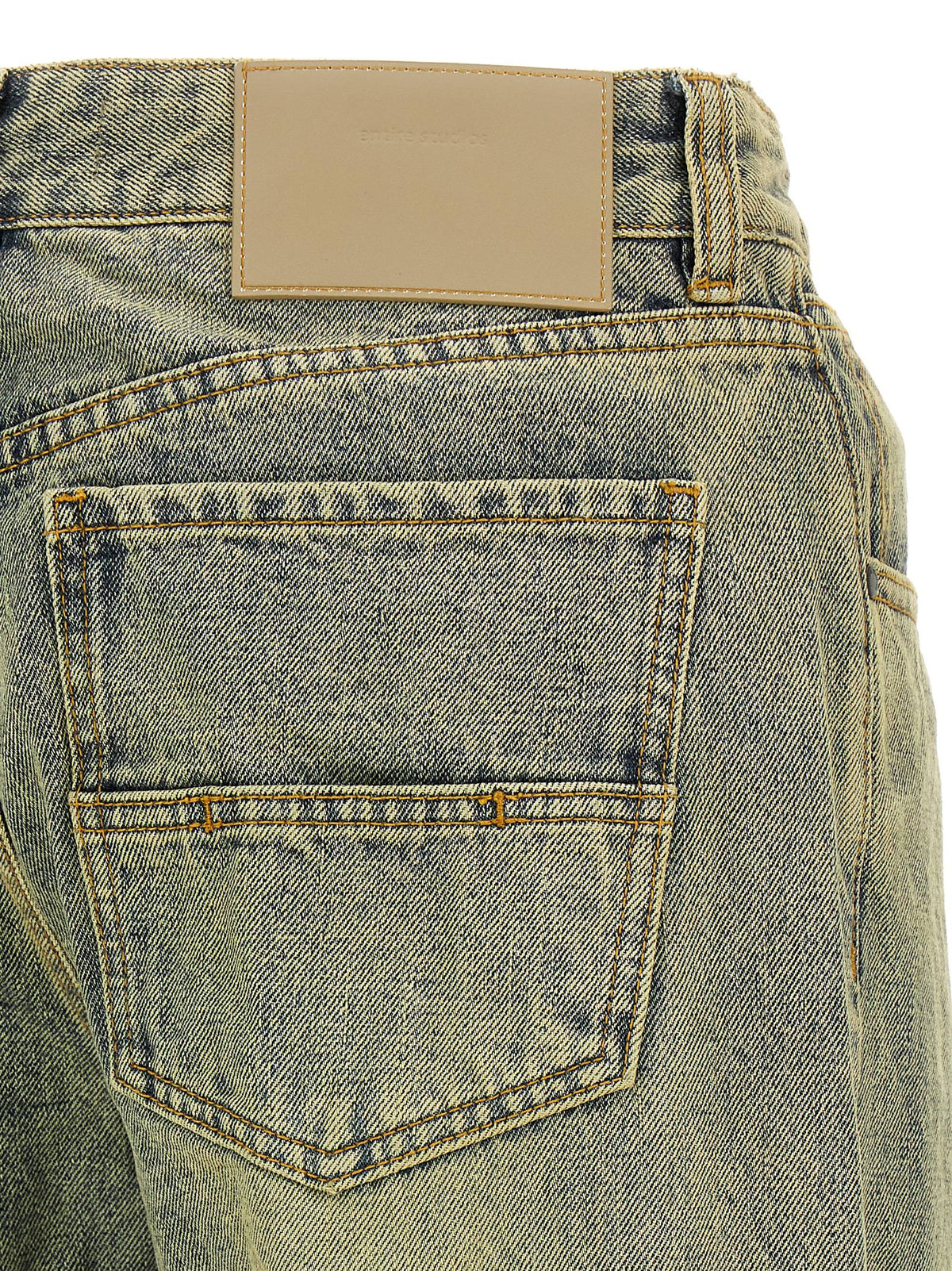 Jeans droit bicolore en coton Entire Studios