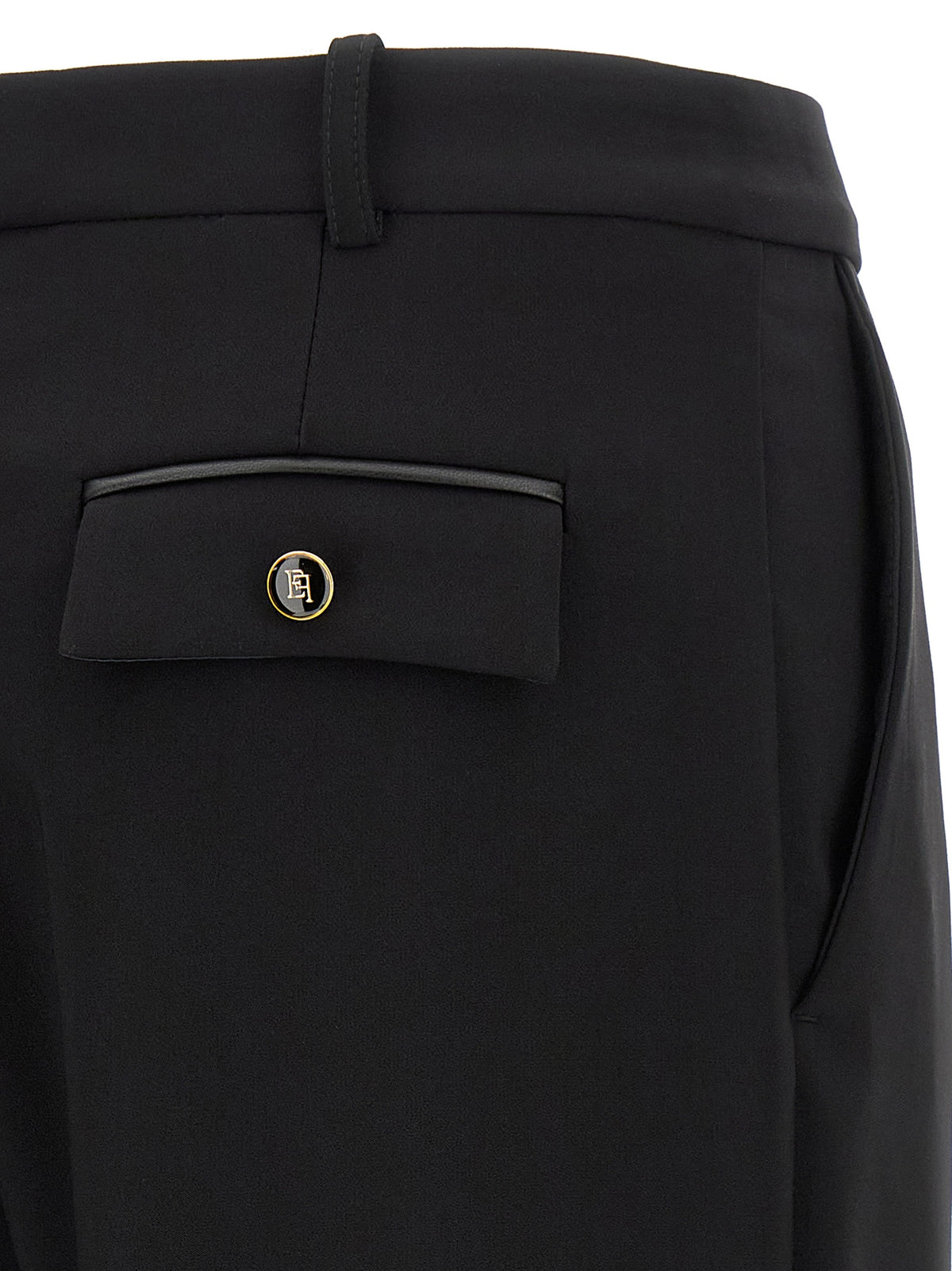 Pantalon décontracté Elisabetta Franchi noir en polyester