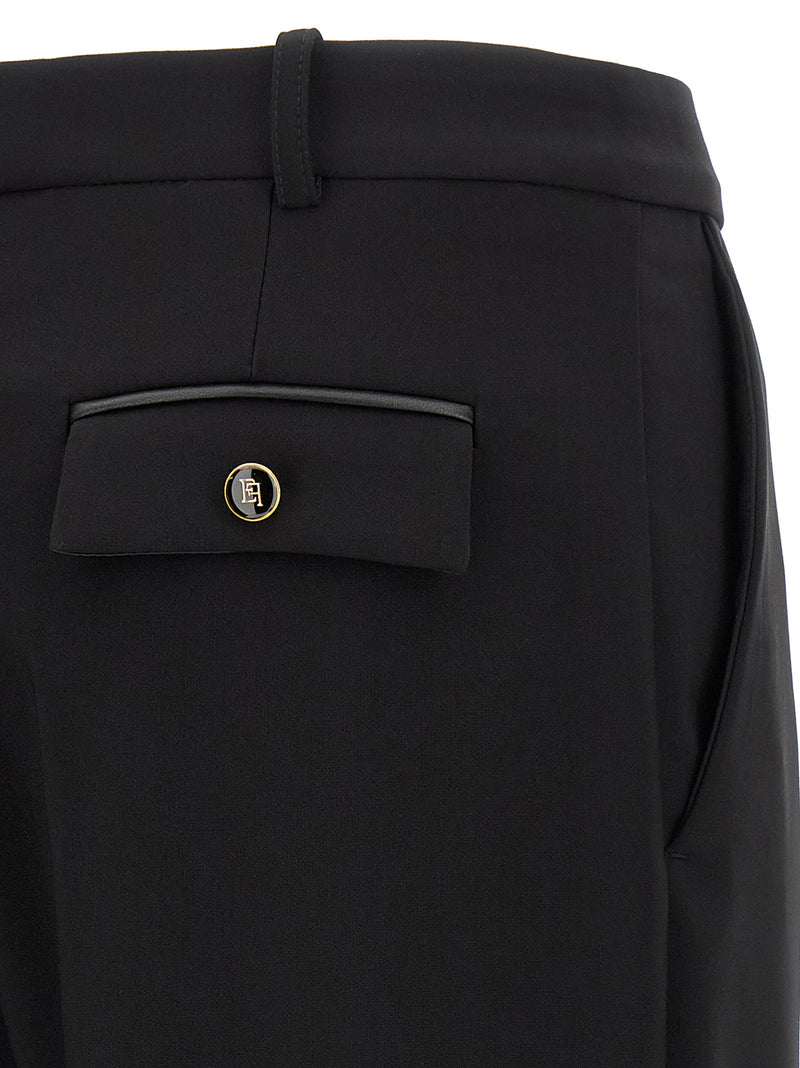 Pantalon décontracté Elisabetta Franchi noir en polyester