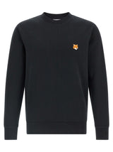 Sweat-shirt en coton noir Maison Kitsuné