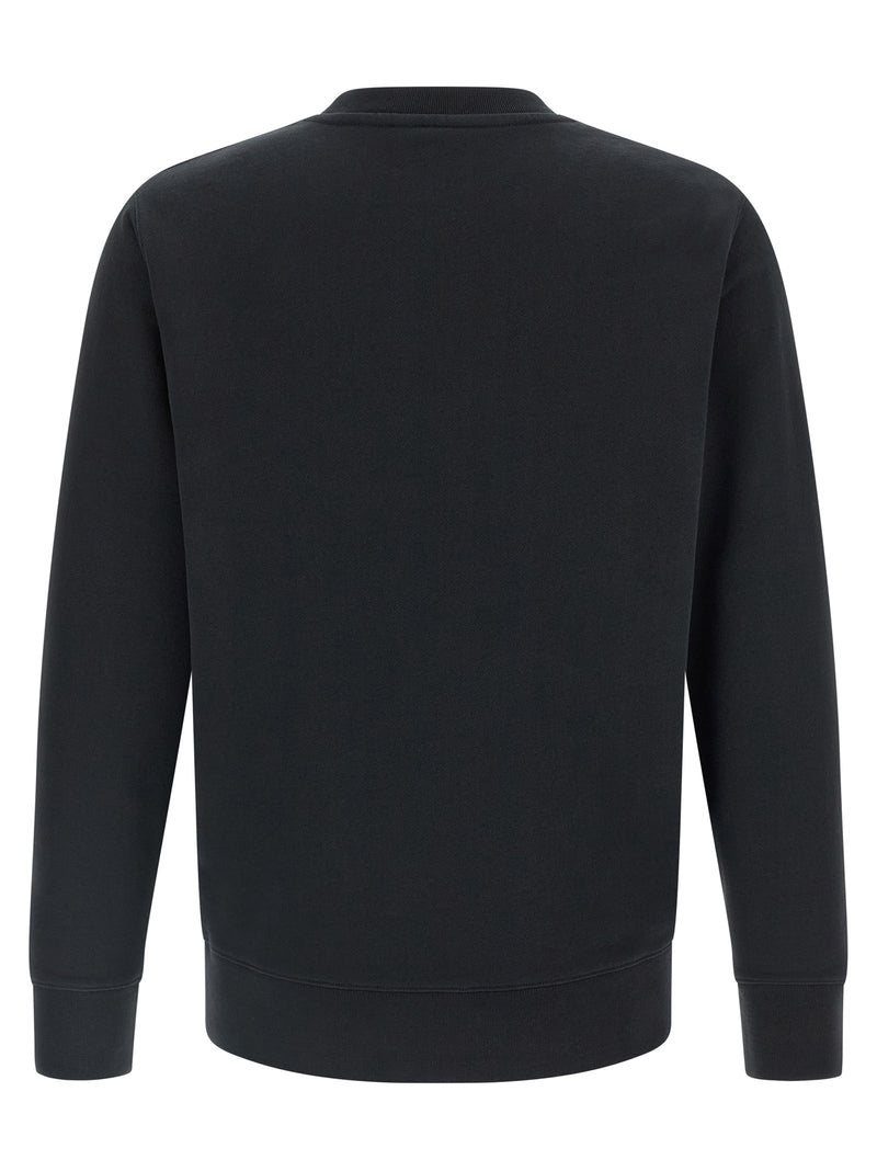 Sweat-shirt en coton noir Maison Kitsuné