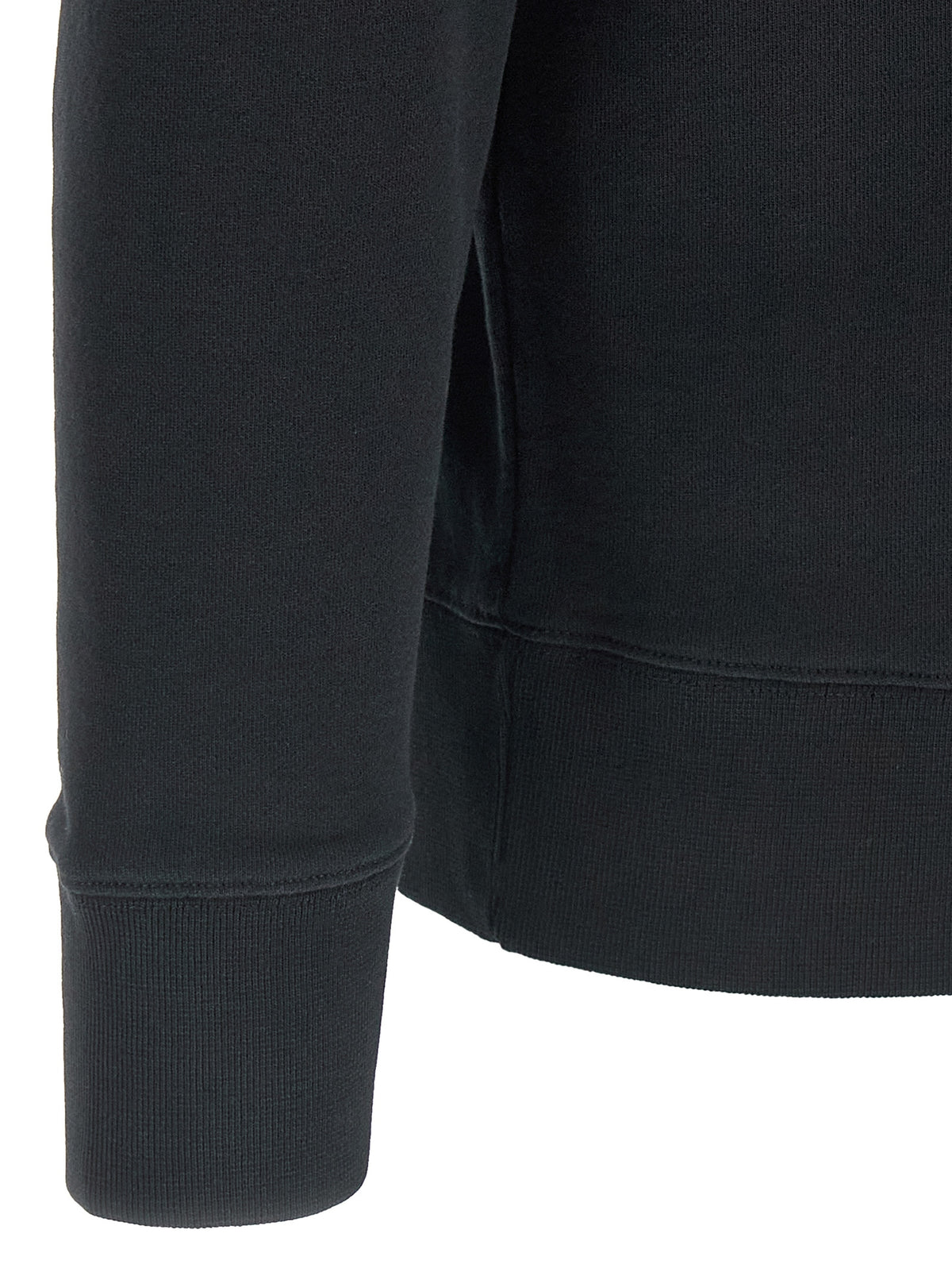 Sweat-shirt en coton noir Maison Kitsuné