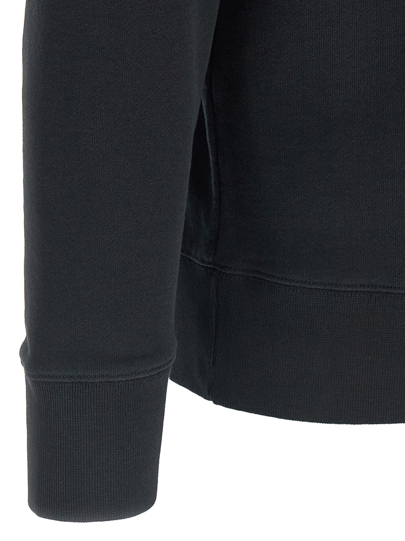 Sweat-shirt en coton noir Maison Kitsuné