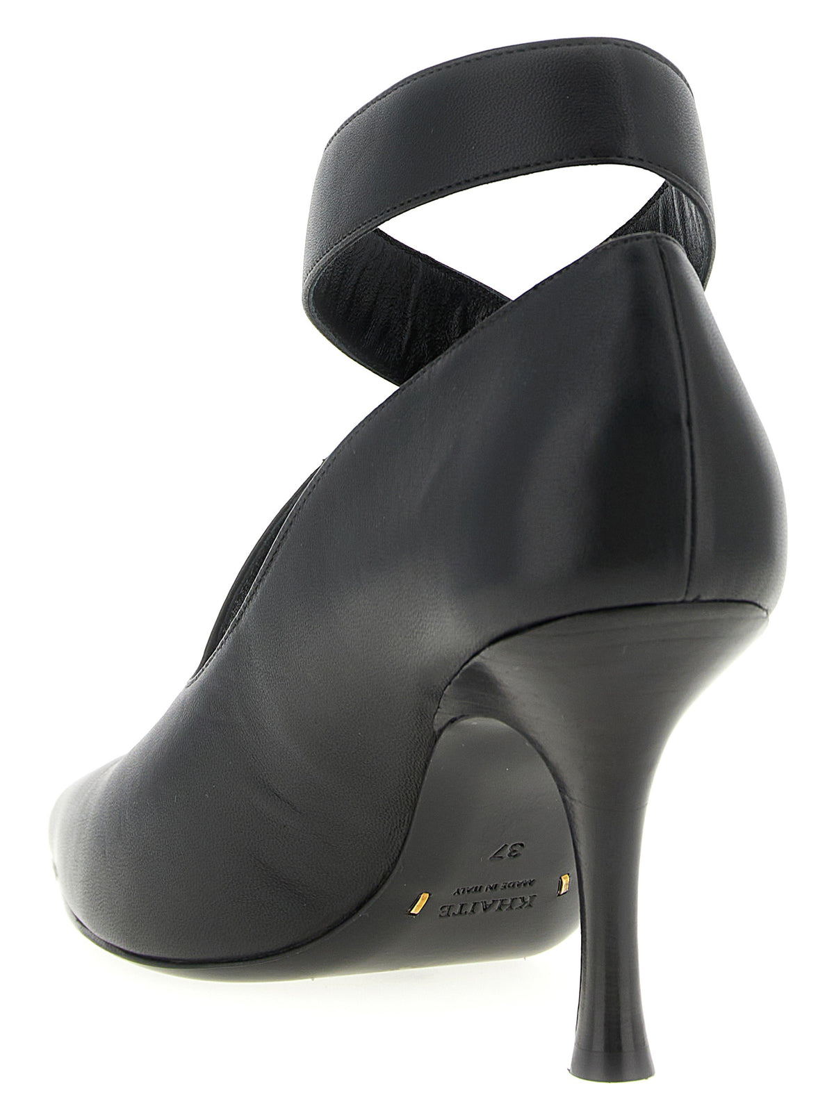 Khaite Black Lamb Leather High Heel Pumps for Women