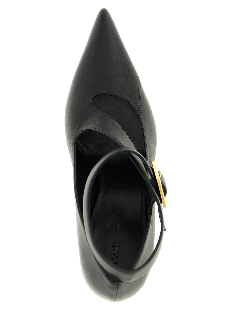 Khaite Black Lamb Leather High Heel Pumps for Women