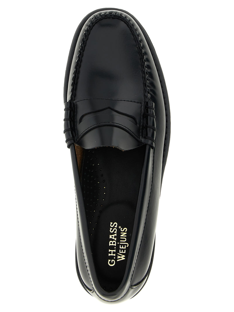 G.H. BASS Weejuns Larson Black Cowhide Slip-On Loafers