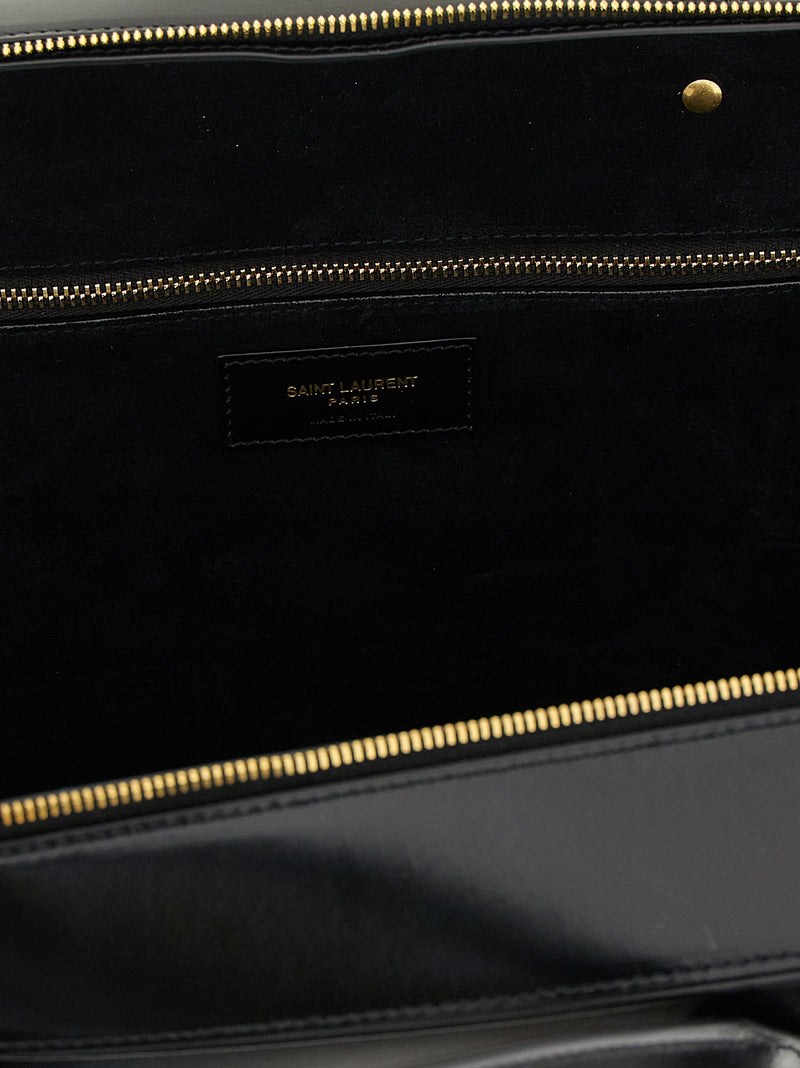 Saint Laurent Black Calfskin Shoulder Bag