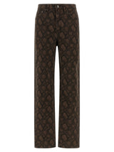 ROTATE BIRGER CHRISTENSEN Jean Droit Marron en Coton