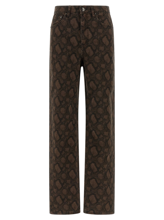 ROTATE BIRGER CHRISTENSEN Jean Droit Marron en Coton