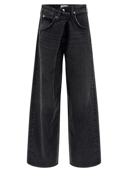 Agolde Black Cotton Jeans Denim
