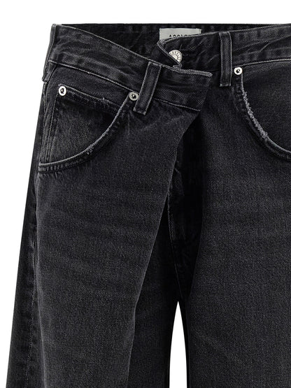 Agolde Black Cotton Jeans Denim