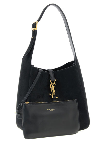 Saint Laurent Black Calfskin Shoulder Bag
