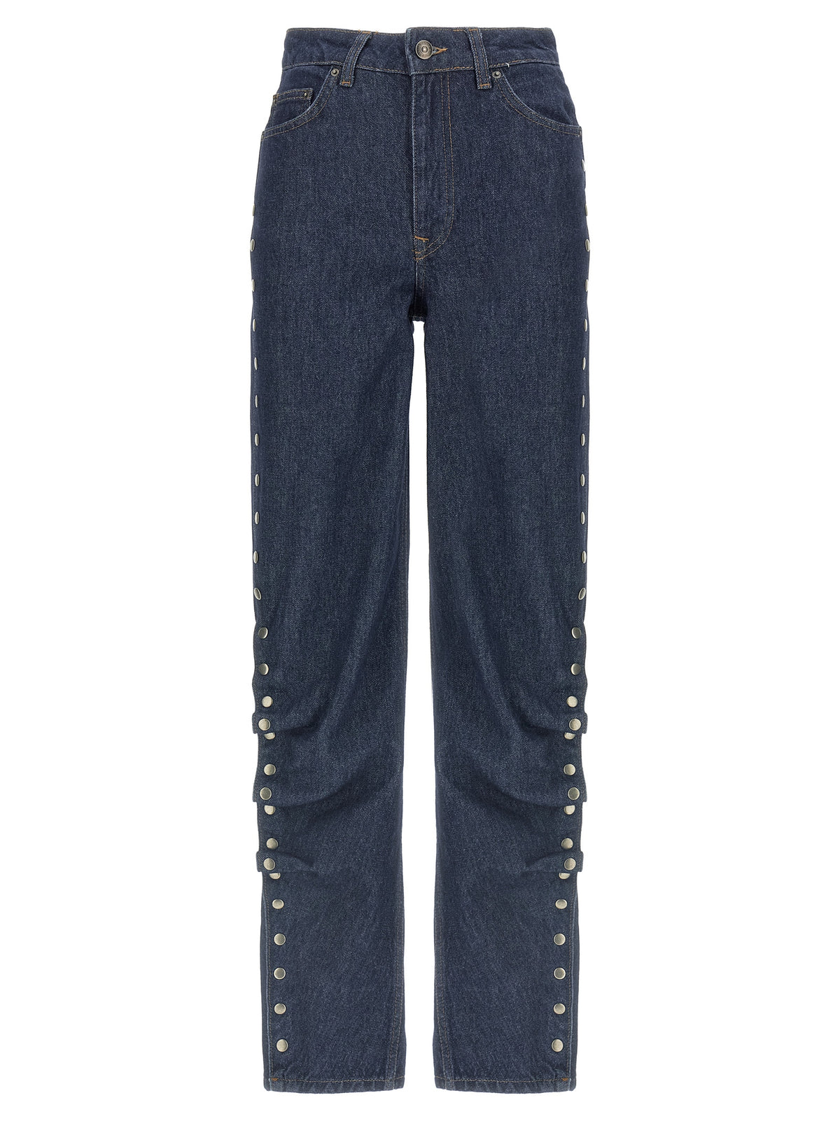 ROTATE BIRGER CHRISTENSEN Blue Cotton Wide-Leg Jeans
