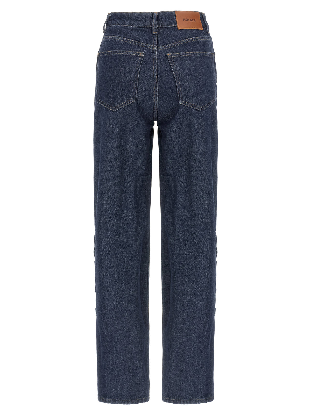ROTATE BIRGER CHRISTENSEN Blue Cotton Wide-Leg Jeans