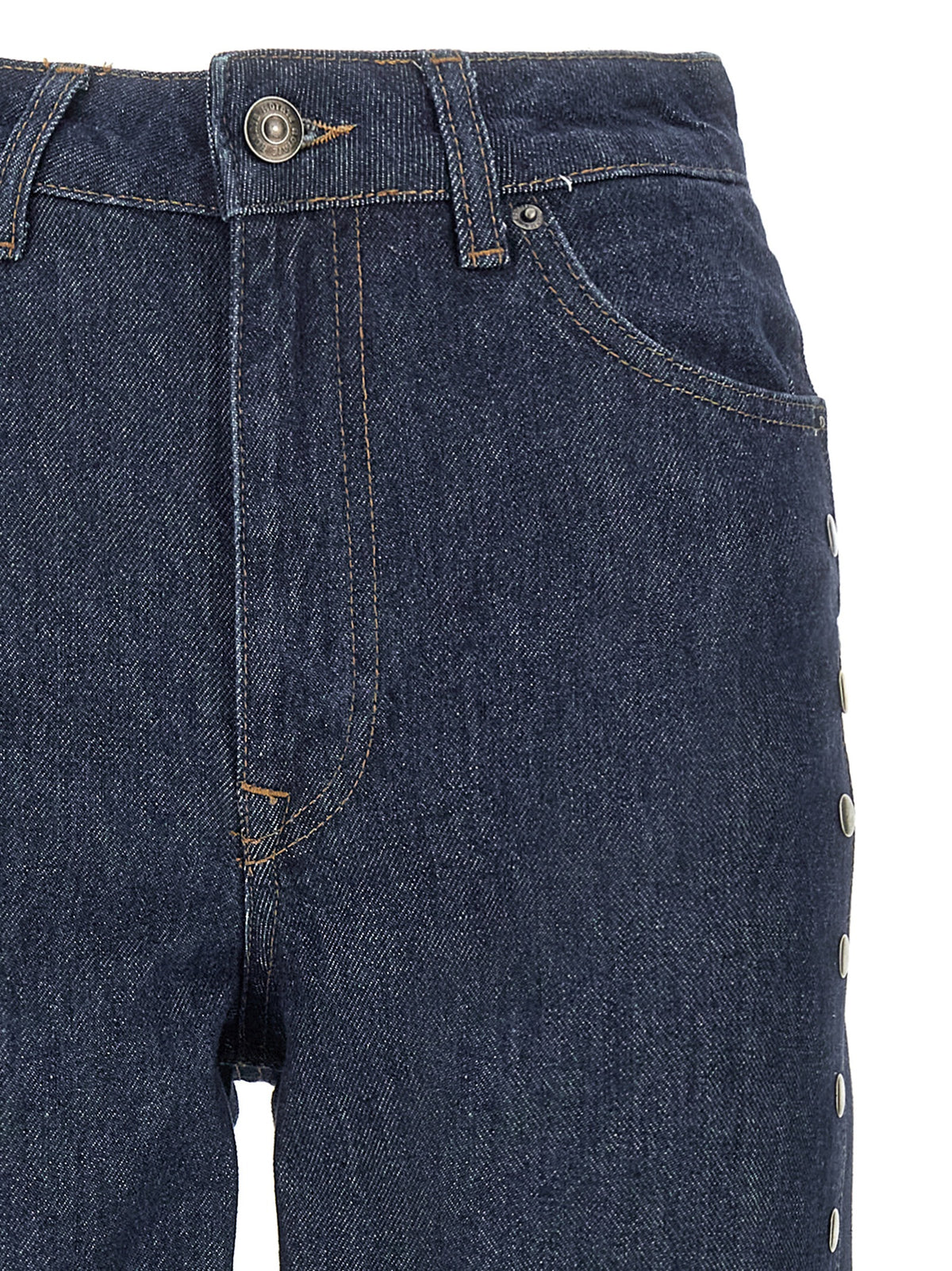 ROTATE BIRGER CHRISTENSEN Blue Cotton Wide-Leg Jeans