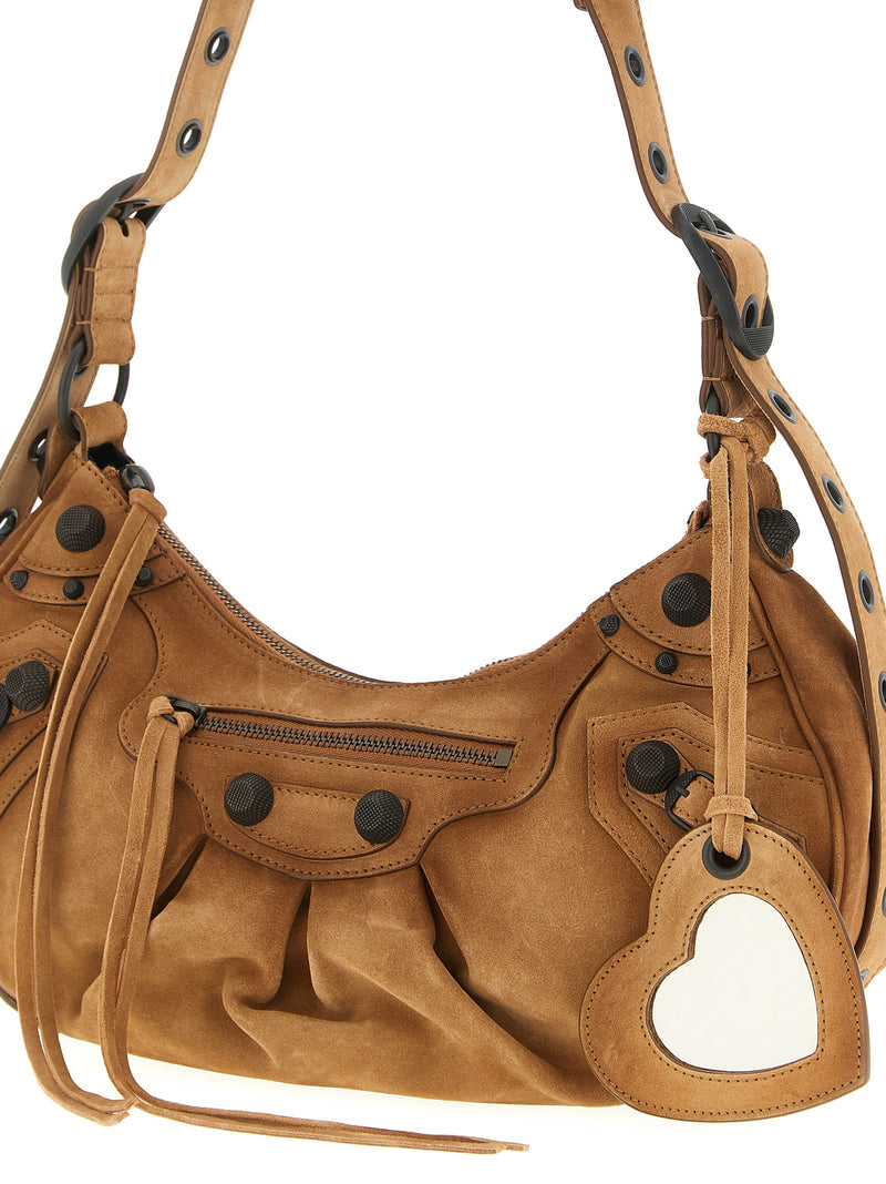 Sac Balenciaga en cuir de veau marron