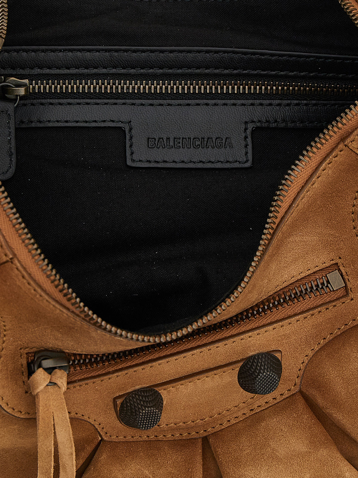 Sac Balenciaga en cuir de veau marron