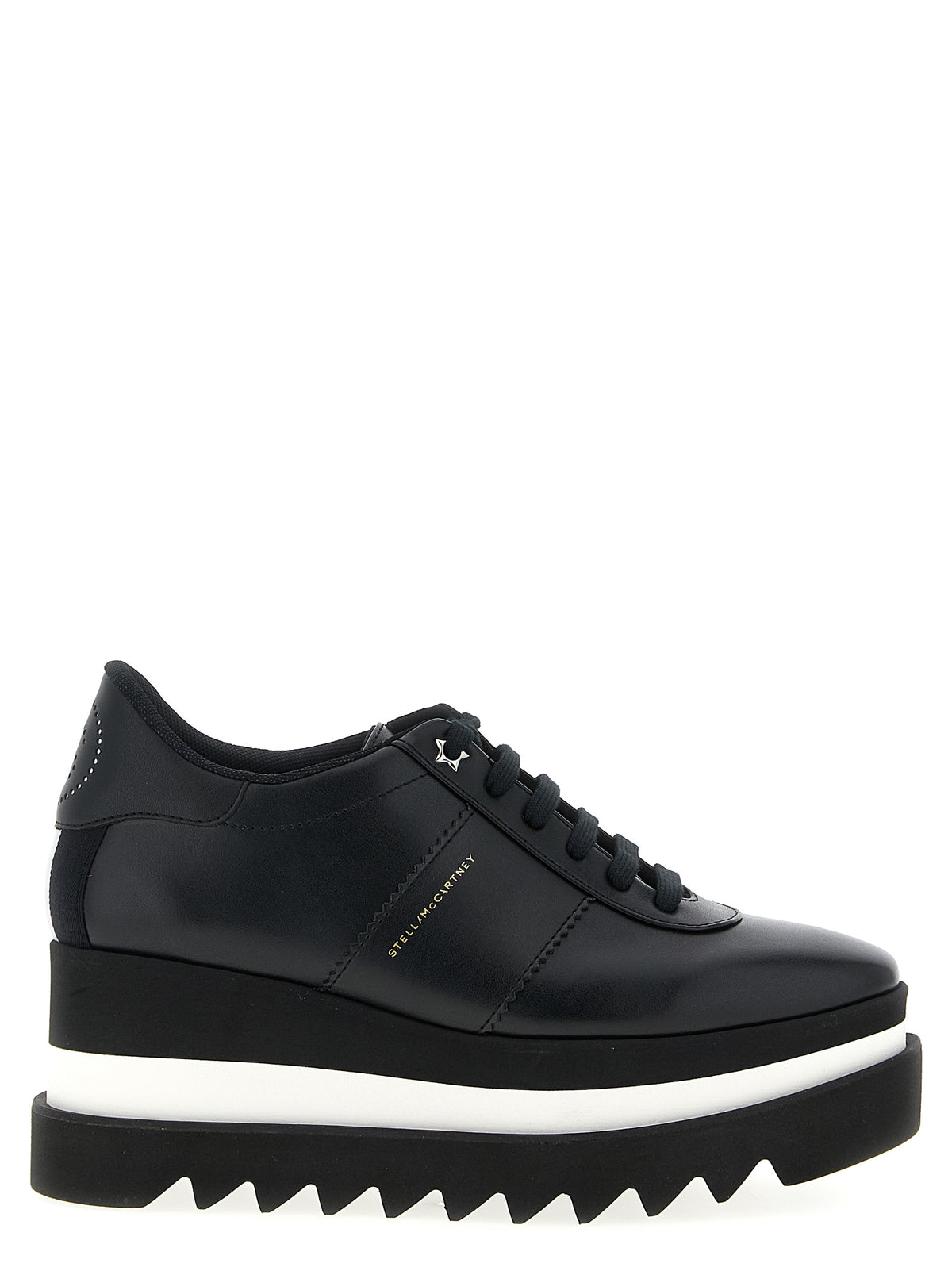 Stella McCartney Elyse Black Polyethylene Wedge Sandals
