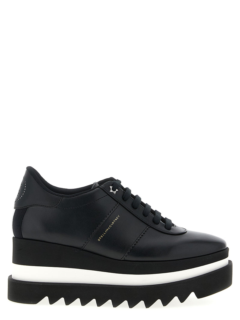 Stella McCartney Elyse Black Polyethylene Wedge Sandals
