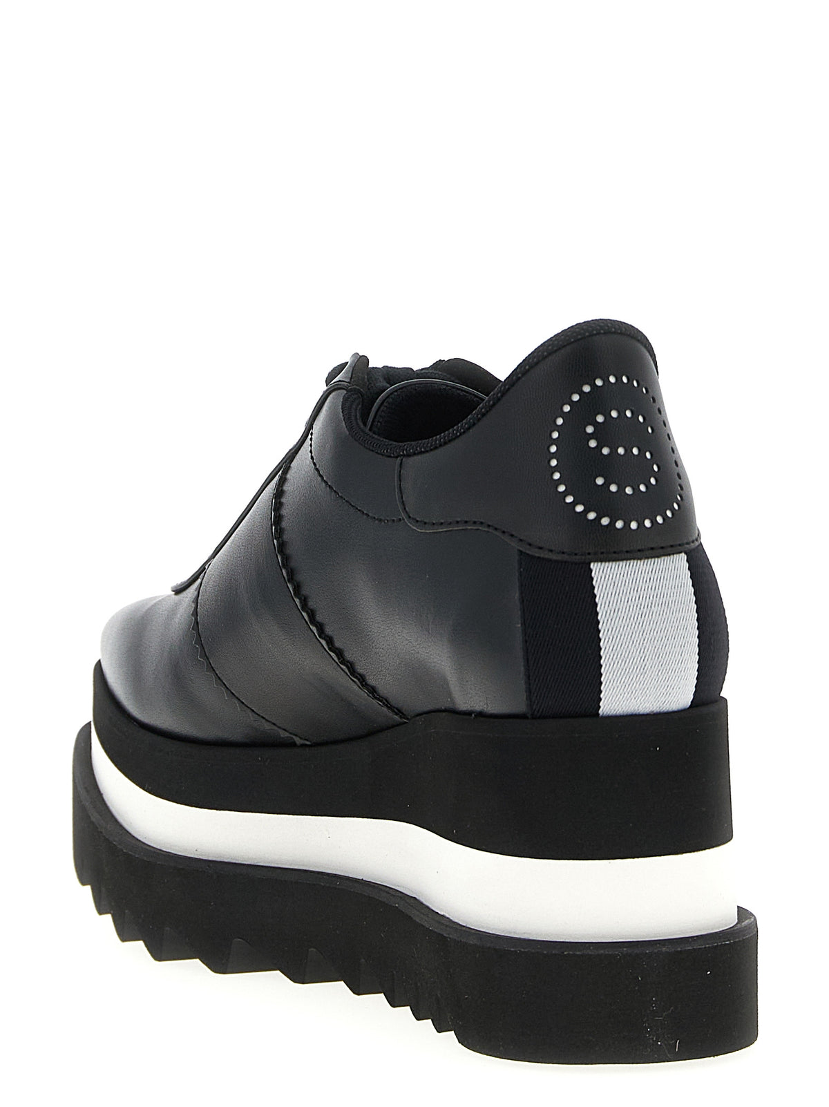 Stella McCartney Elyse Black Polyethylene Wedge Sandals