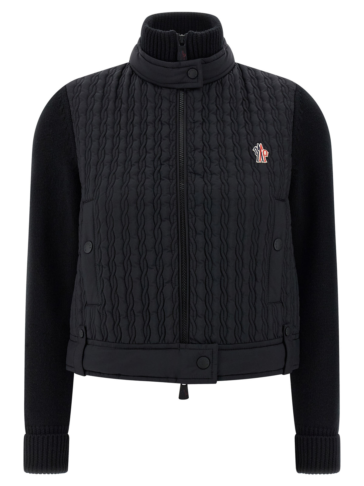 Moncler Grenoble Tricot Black Polyamide Cardigan for Women