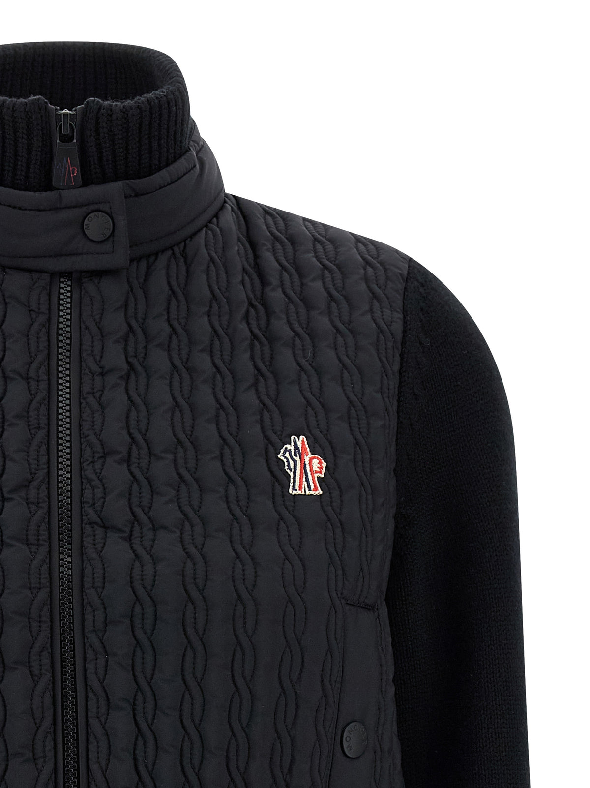 Moncler Grenoble Tricot Black Polyamide Cardigan for Women
