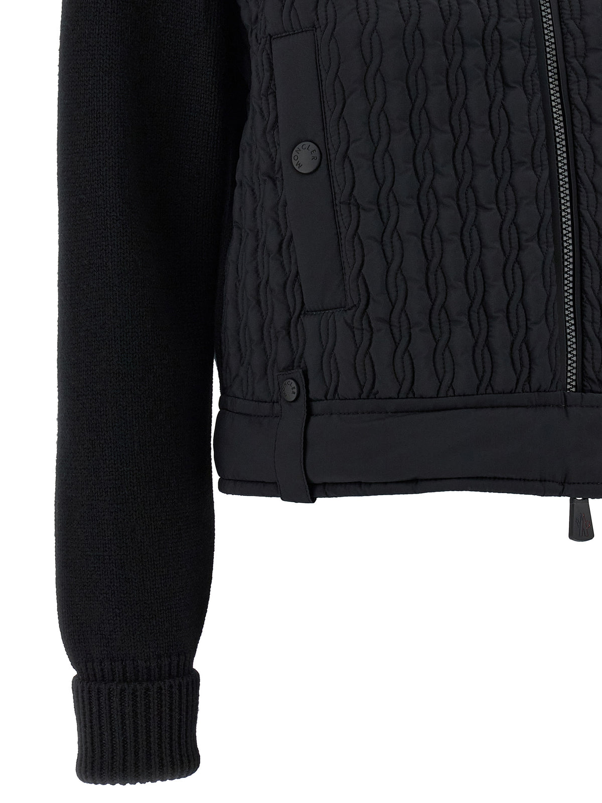 Moncler Grenoble Tricot Black Polyamide Cardigan for Women