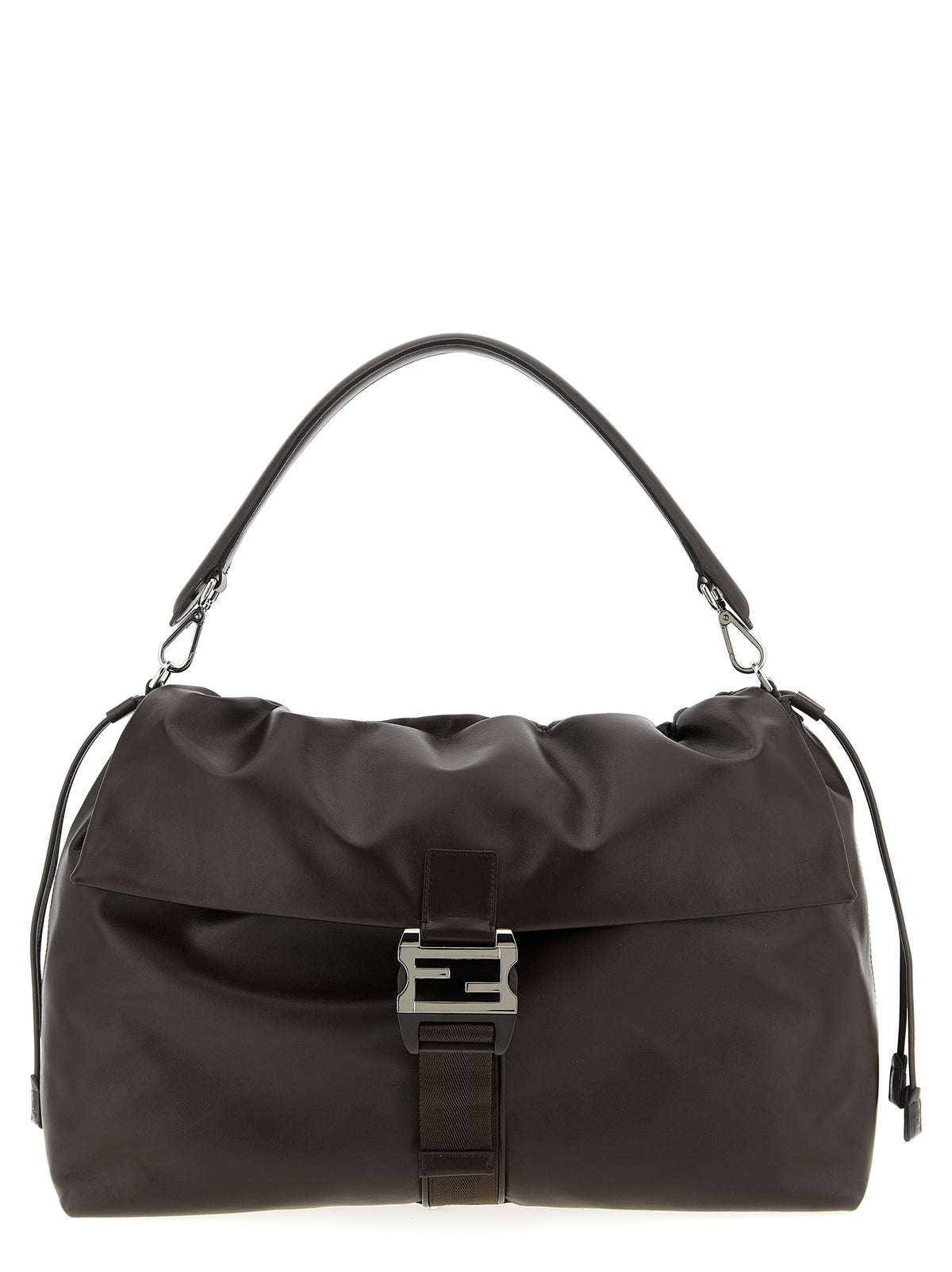Fendi Brown Calfskin Handbag - Flux Maxi Messenger