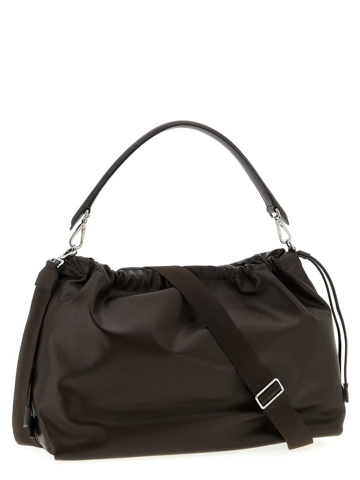 Fendi Brown Calfskin Handbag - Flux Maxi Messenger