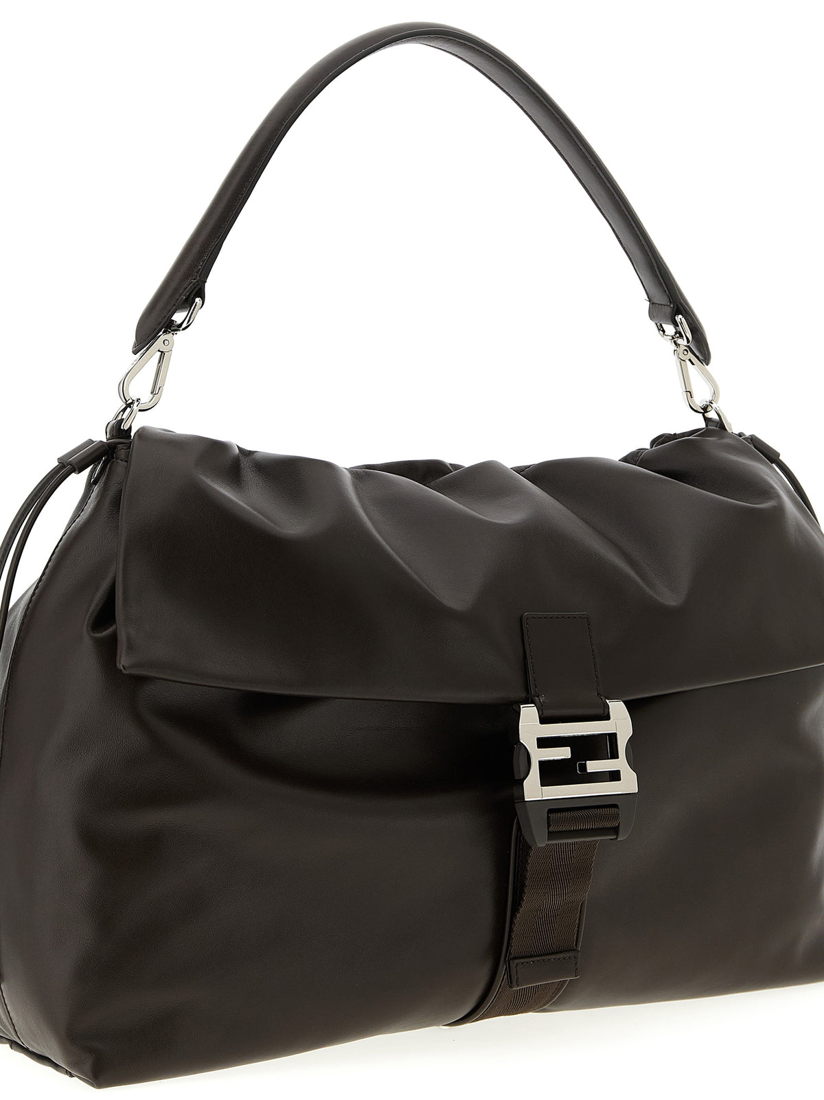 Fendi Brown Calfskin Handbag - Flux Maxi Messenger