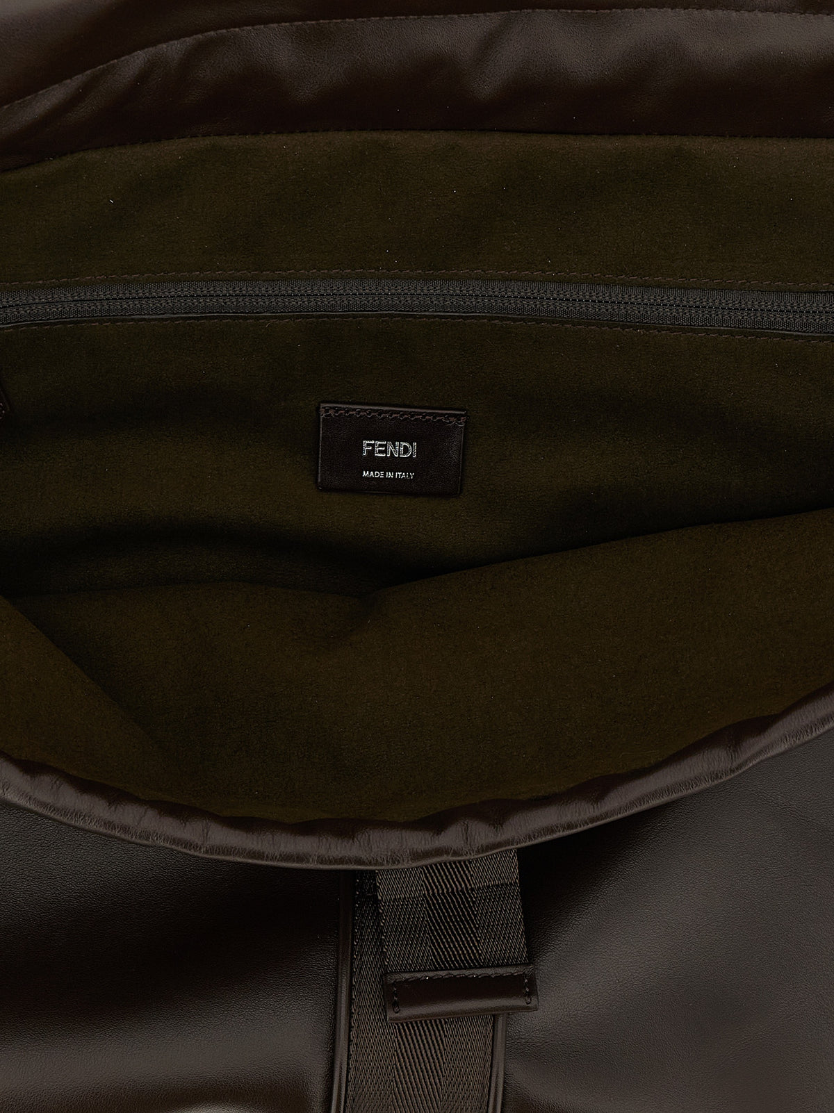 Fendi Brown Calfskin Handbag - Flux Maxi Messenger