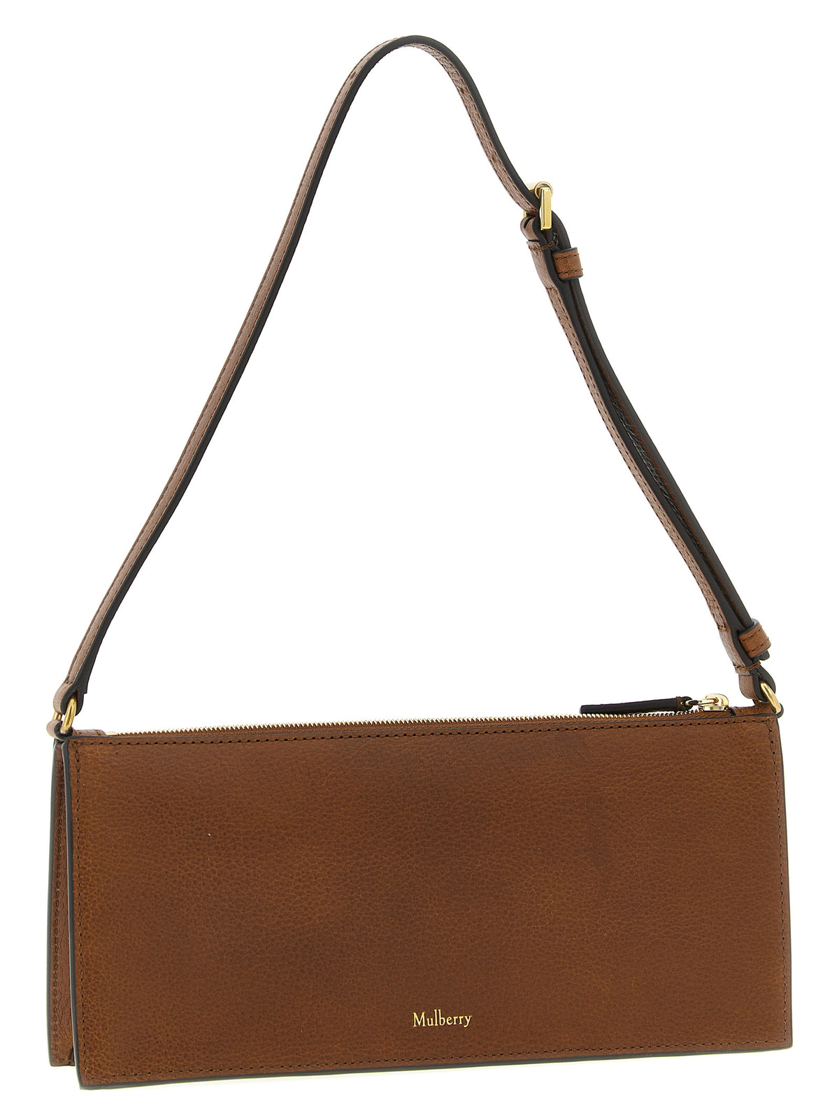 Sac porté épaule en cuir de veau marron Mulberry