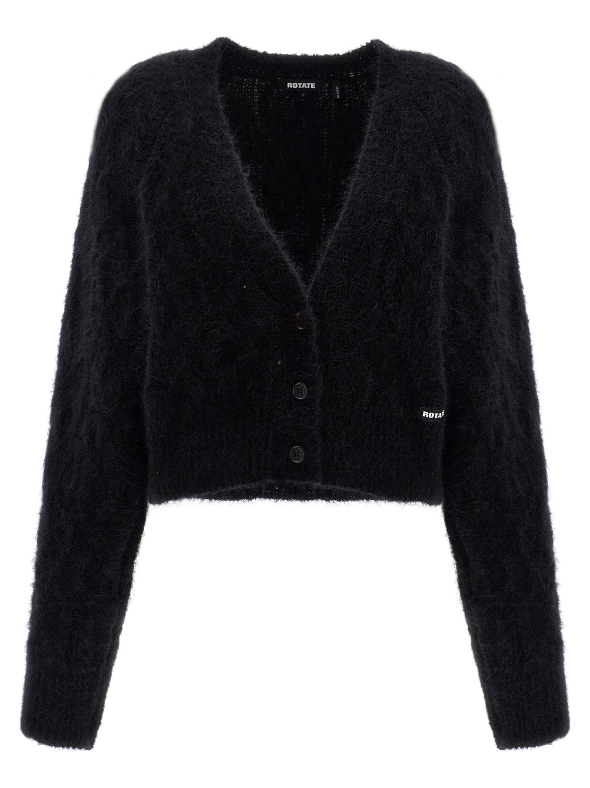 Gilet ROTATE BIRGER CHRISTENSEN en cuir d'alpaga noir