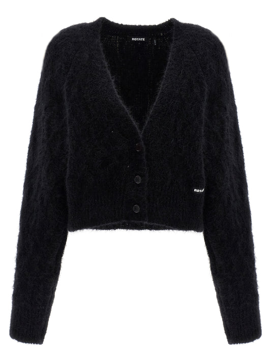 Gilet ROTATE BIRGER CHRISTENSEN en cuir d'alpaga noir