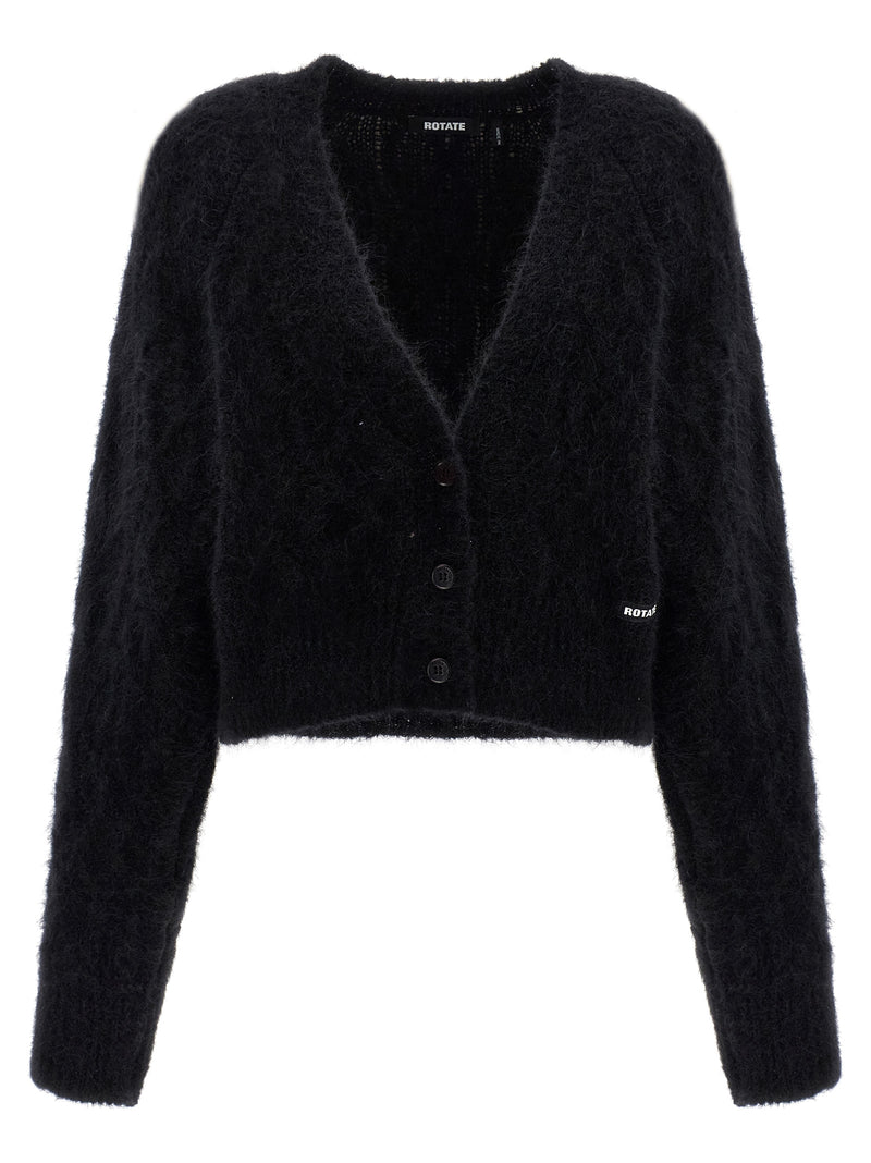 Gilet ROTATE BIRGER CHRISTENSEN en cuir d'alpaga noir