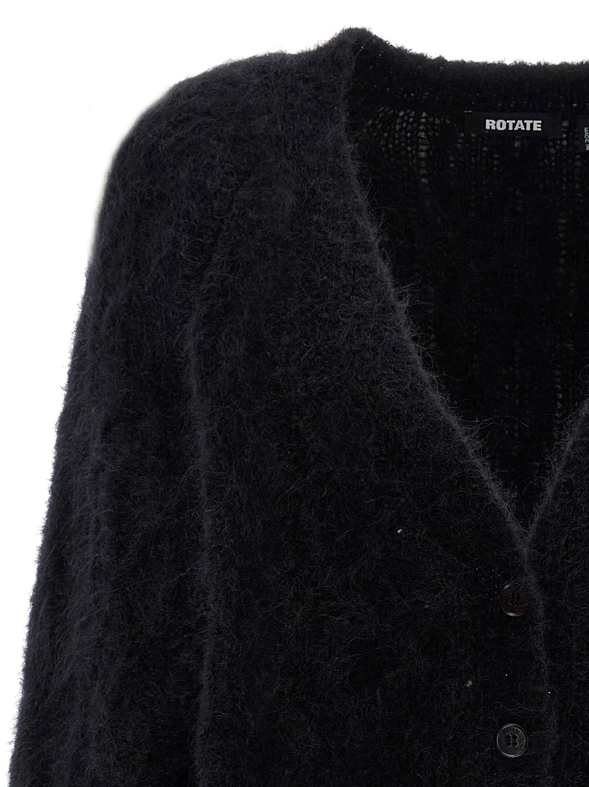 Gilet ROTATE BIRGER CHRISTENSEN en cuir d'alpaga noir