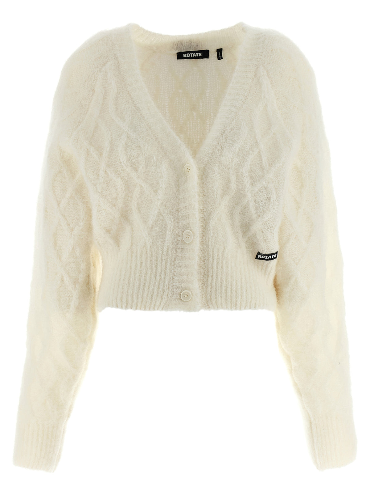 Gilet en cuir d'alpaga blanc ROTATE BIRGER CHRISTENSEN