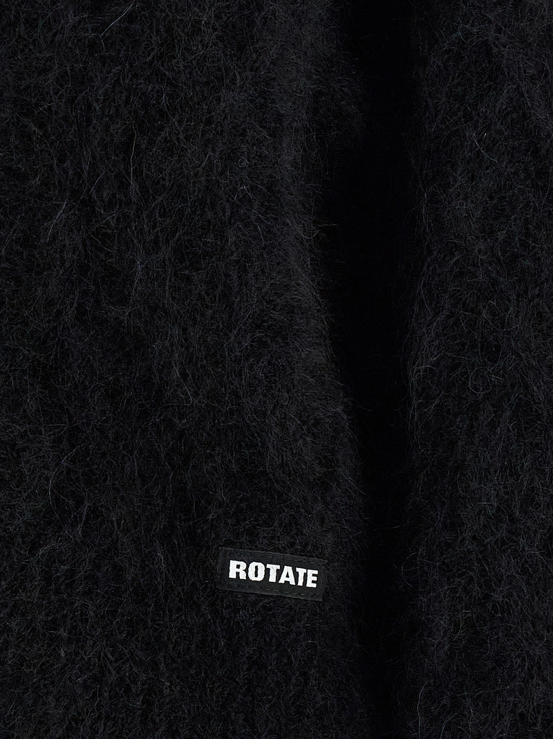 Gilet ROTATE BIRGER CHRISTENSEN en cuir d'alpaga noir