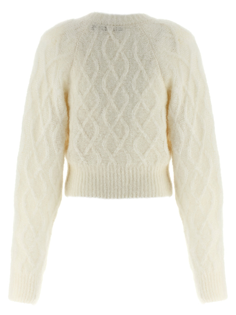 Gilet en cuir d'alpaga blanc ROTATE BIRGER CHRISTENSEN
