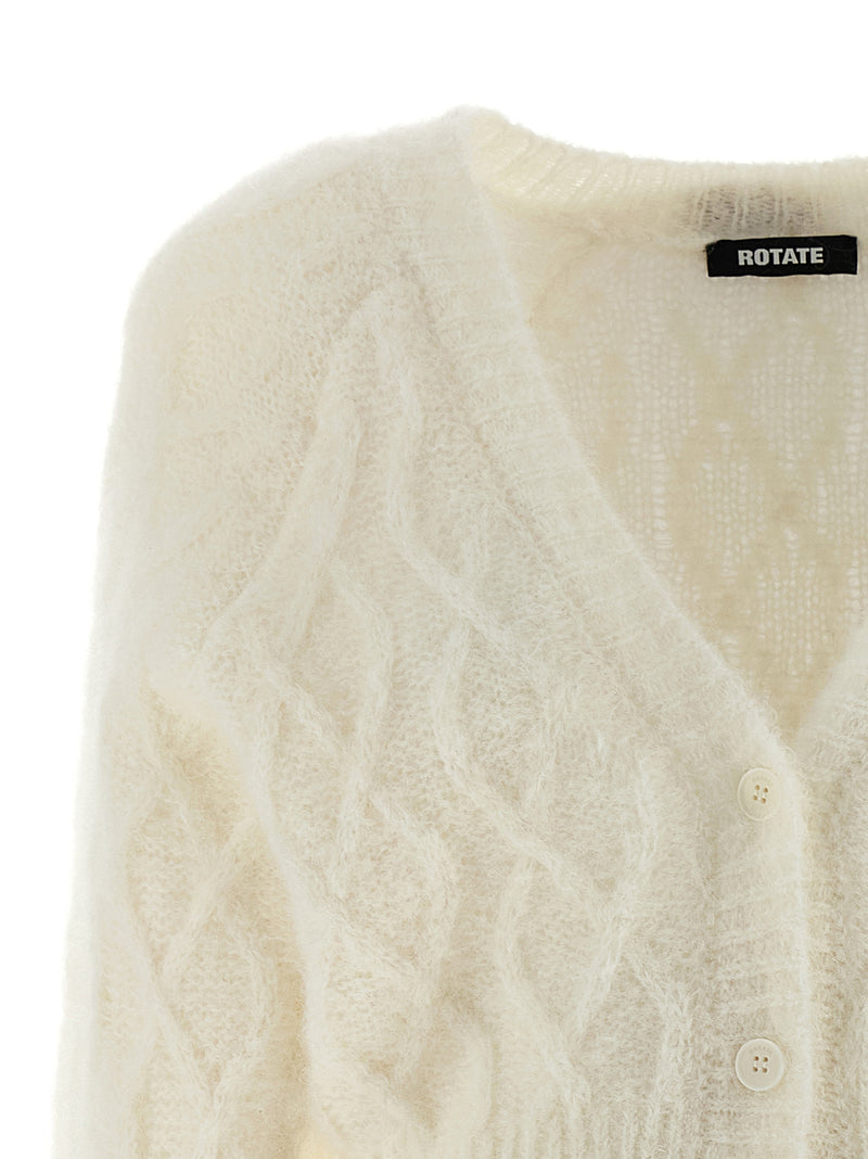 Gilet en cuir d'alpaga blanc ROTATE BIRGER CHRISTENSEN