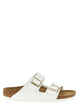 Birkenstock Claquettes en cuir artificiel blanc