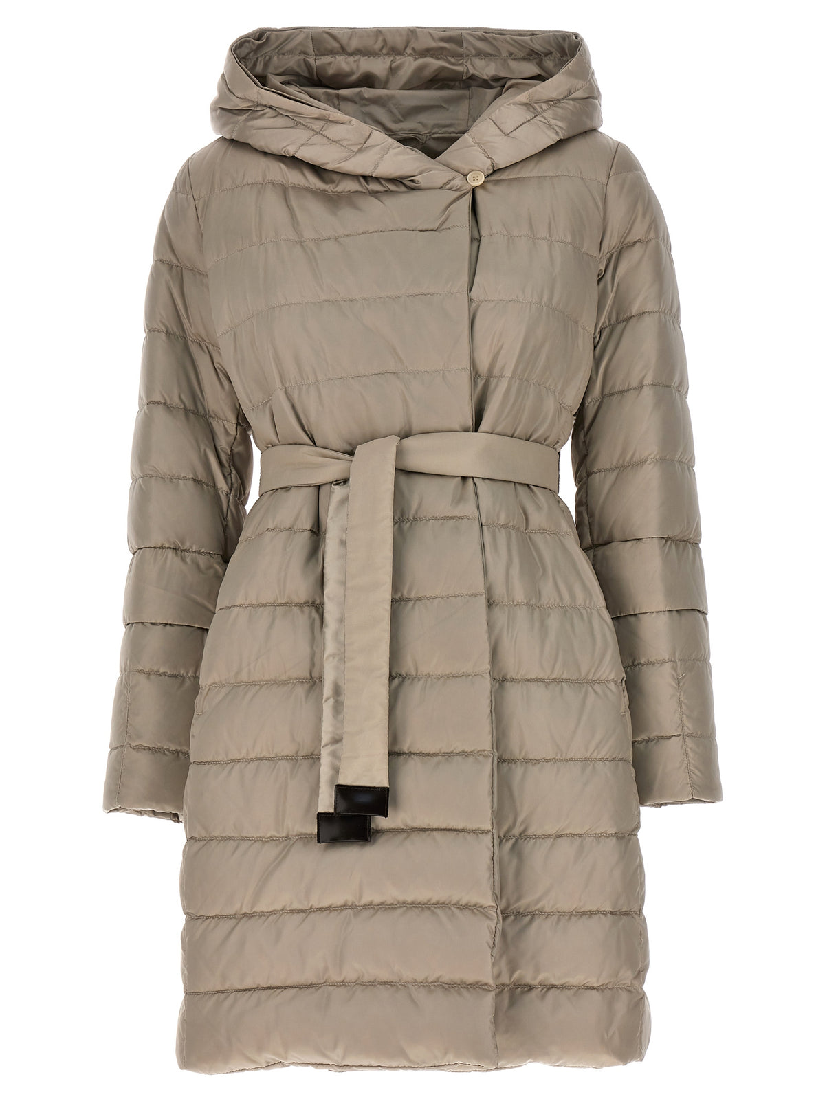 Max Mara Novef Beige Reversible Midi Down Jacket