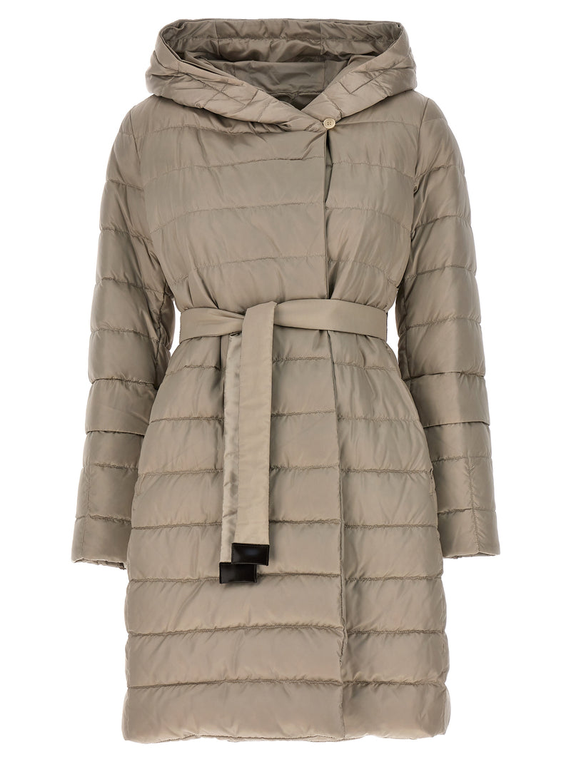Max Mara Novef Beige Reversible Midi Down Jacket