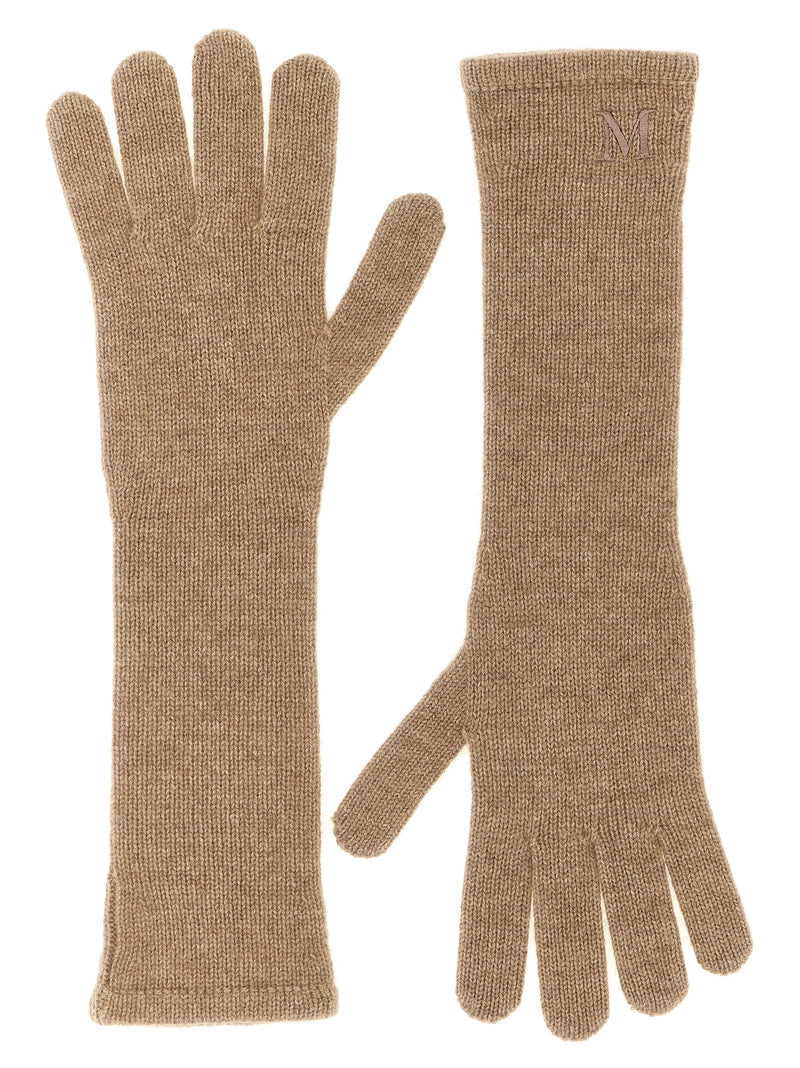 Max Mara Mmjock Beige Cashmere Gloves for Women
