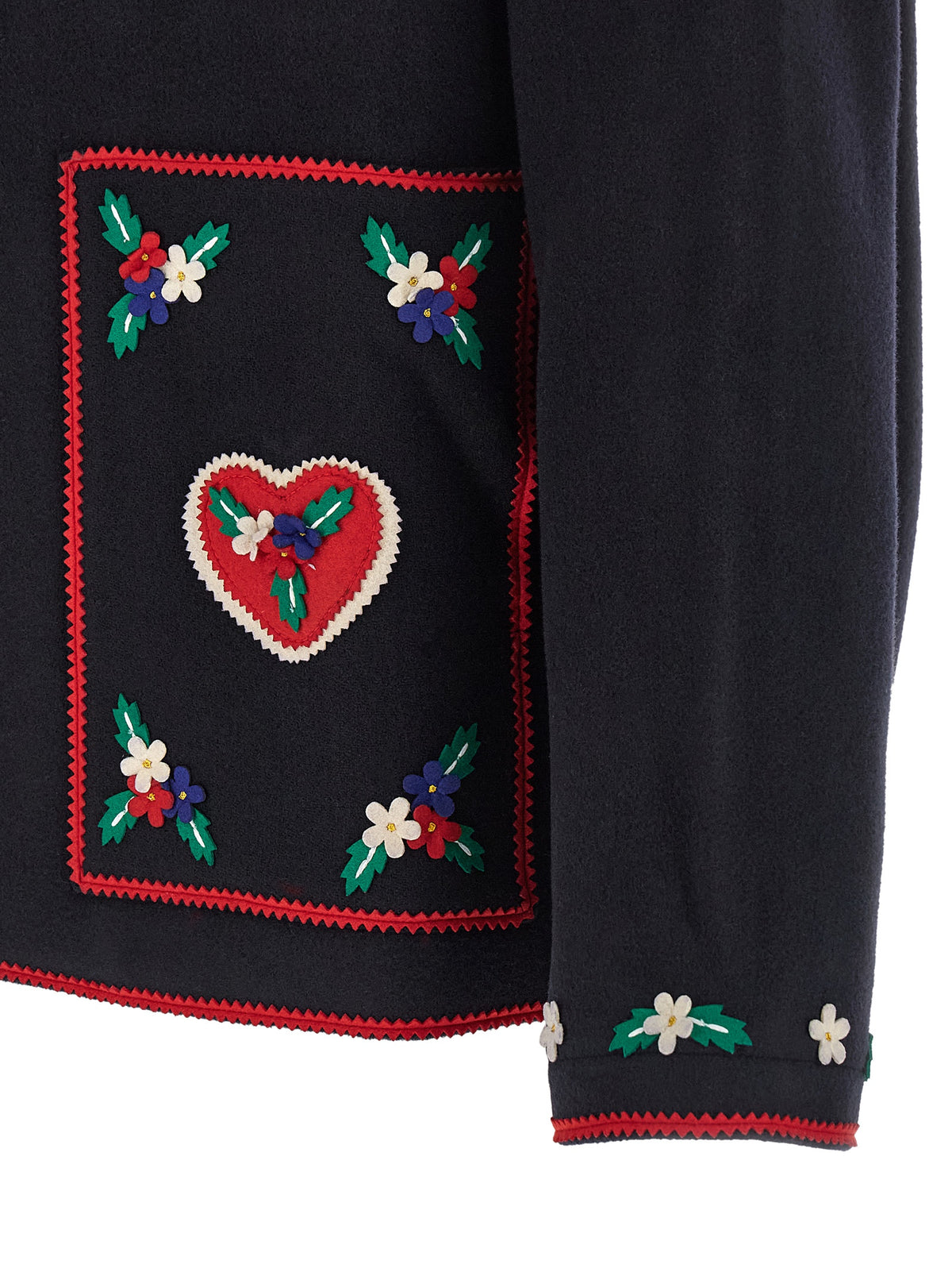 BODE Blue Wool Full-Length Jacket