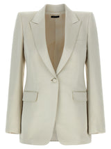 Tom Ford Beige Cotton Blazer - Elegant Women's Jacket