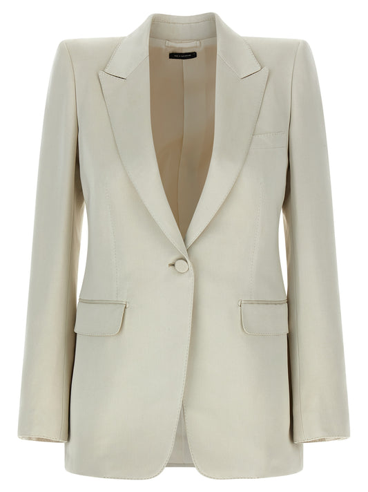Tom Ford Beige Cotton Blazer - Elegant Women's Jacket